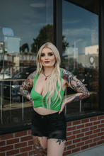 Load image into Gallery viewer, Crossover Fields Top in green *2-16*