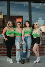 Load image into Gallery viewer, Crossover Fields Top in green *2-16*