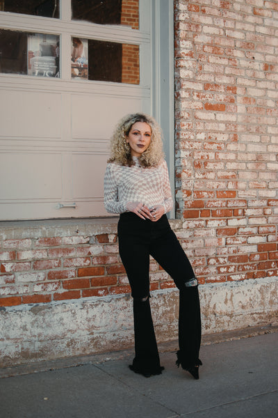 Kaleidoscope Top in Brown