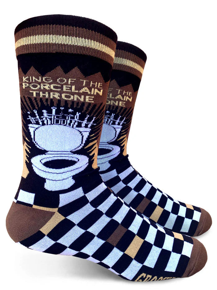 King of the Porcelain Throne Mens Socks