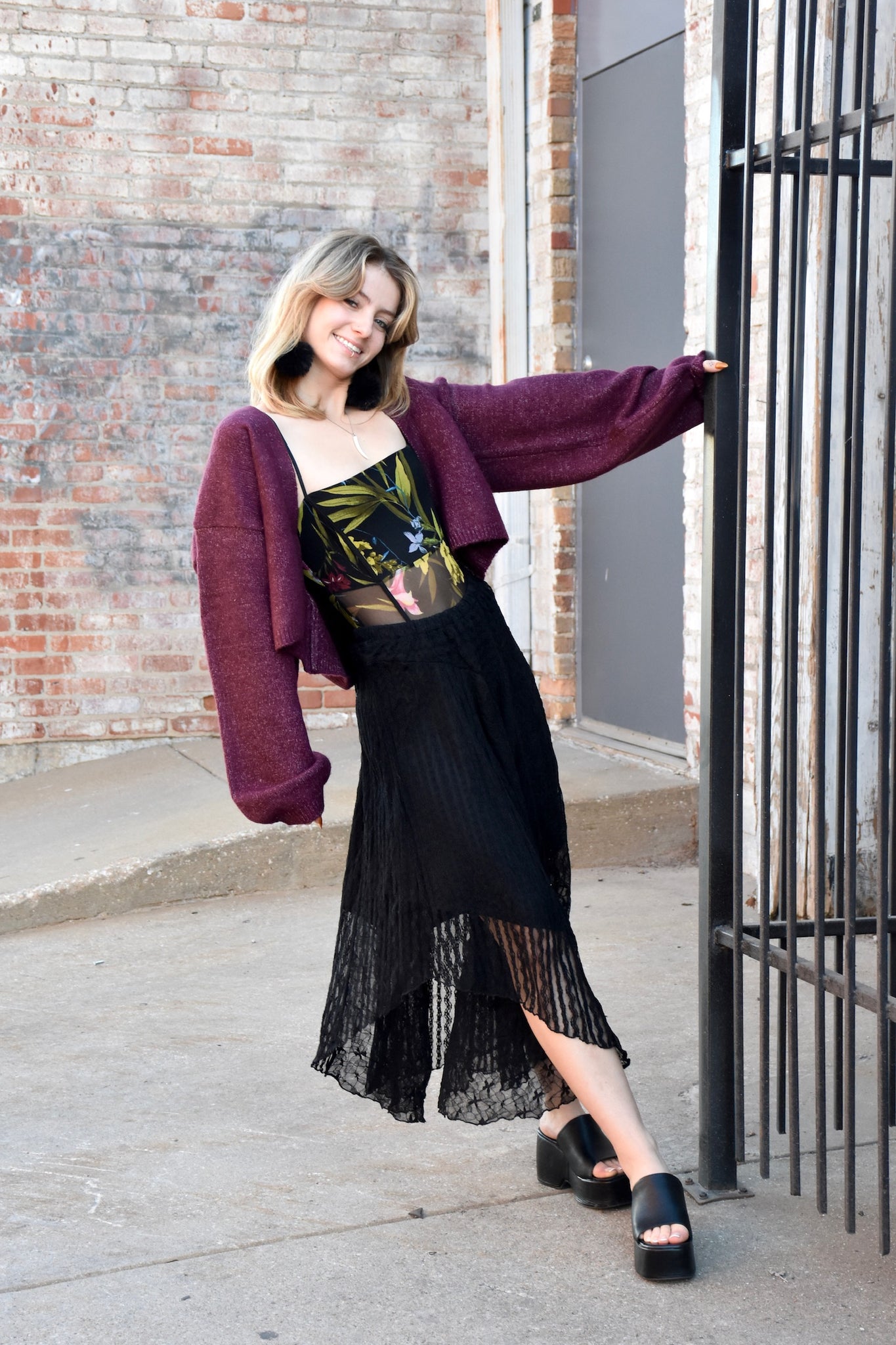 Sweet Like Cherry Cola Cardigan