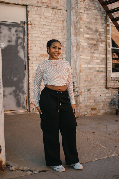 Kaleidoscope Top in Brown