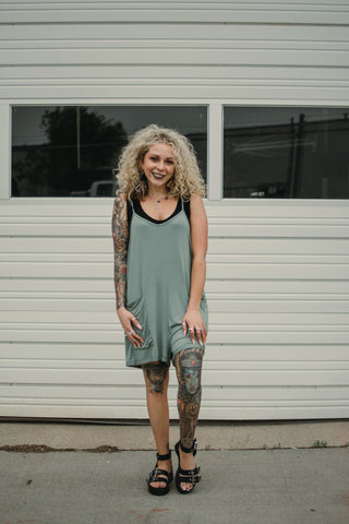 Summer Vibes Romper in Olive