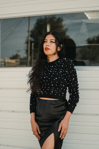 Midnight Pearls Sweater