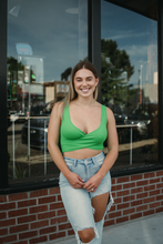 Load image into Gallery viewer, Crossover Fields Top in green  *2-16*
